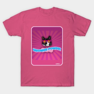 Meower Power Epic Cat Design T-Shirt